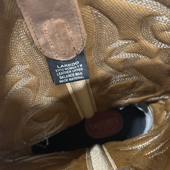 Laredo Brown Heeled Boots - Picture 5 of 7